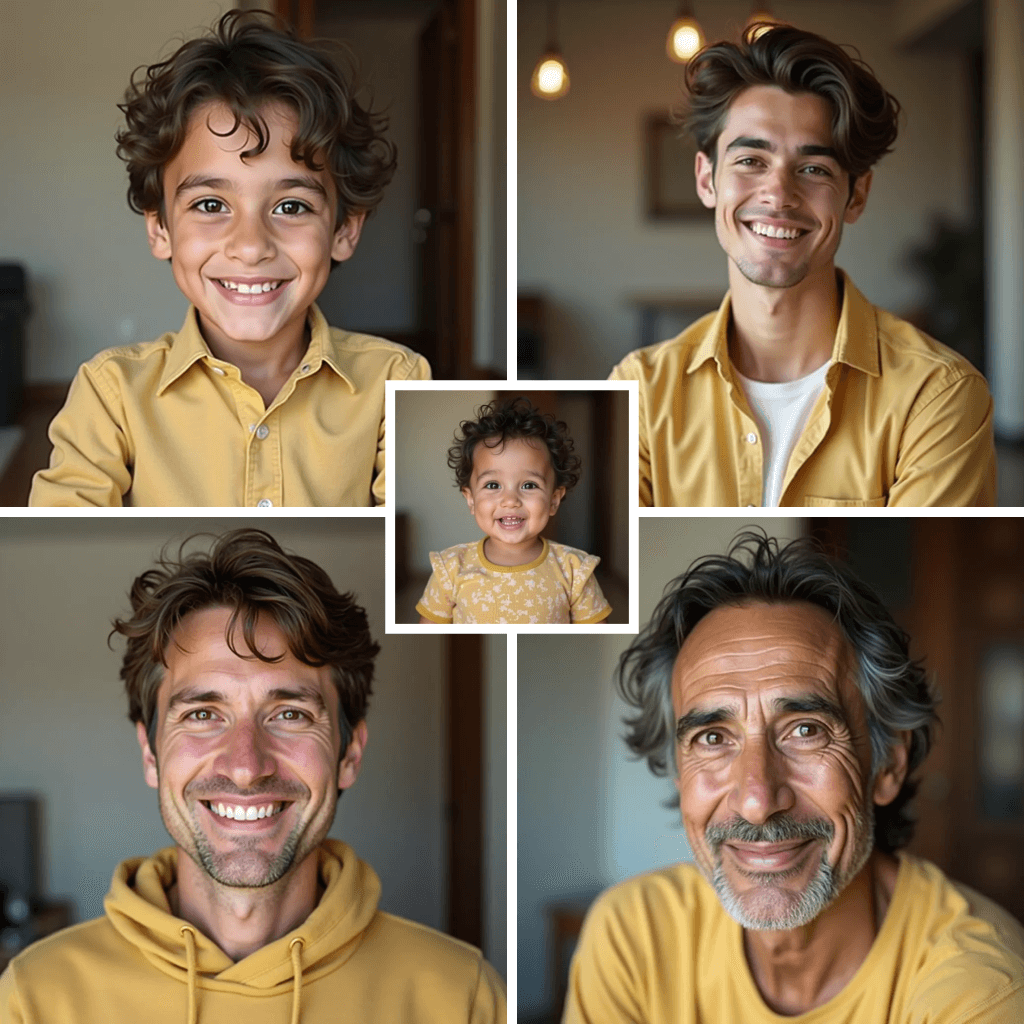 photos of man at different ages